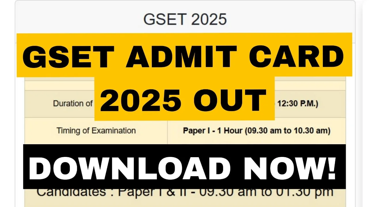 GSET Admit Card 2025