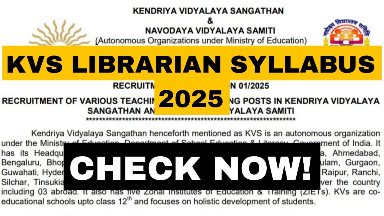KVS Librarian Syllabus 2025